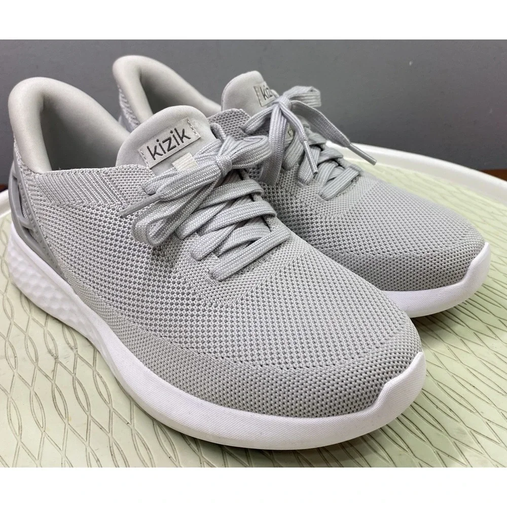 Kizik Athens Unisex Sneakers Handsfree‎ Gray Athletic Shoes Wom. 7.5, Men 6 WIDE